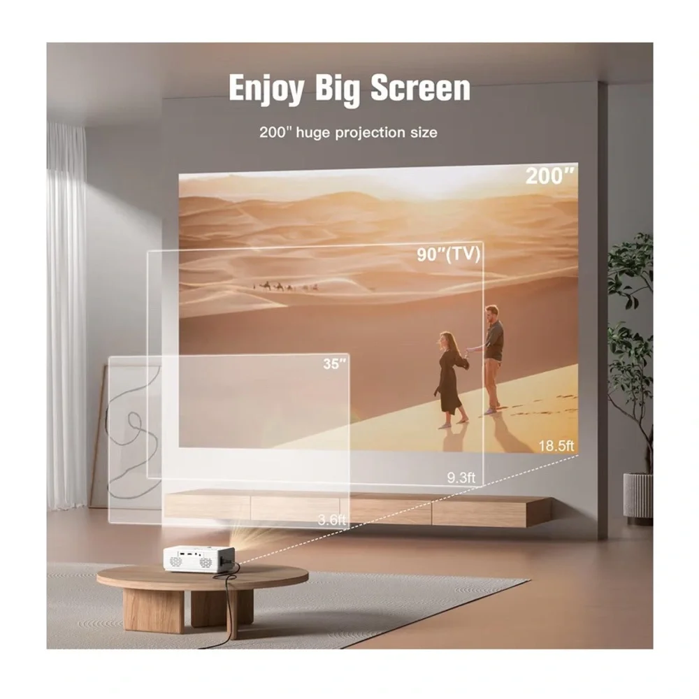 Auking White Projector with Remote - Picture 3 of 11